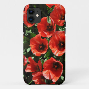 Rode veertulpen Case-Mate iPhone case