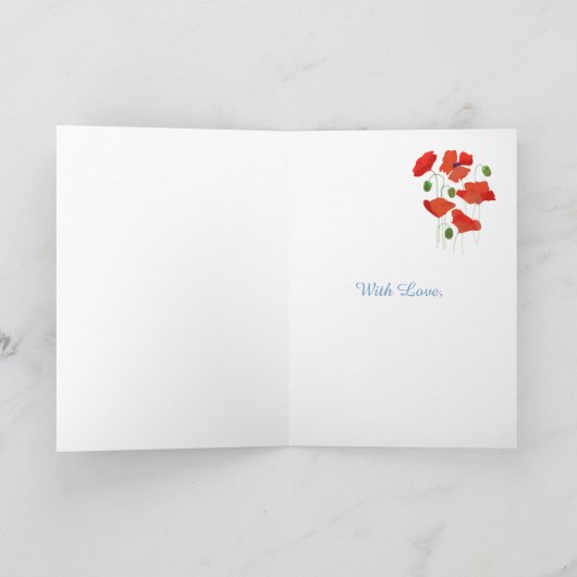 Rode veld papavers krijgen goed oogchirurgie Kaart (Binnen)