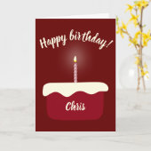 Rode Velvet Birthday Cake met gloeiende luis Kaart (Gele Bloem)