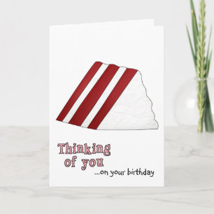 Rode Velvet Cake Birthday Card Kaart