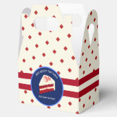 Rode Velvet-Cake-kleuren met slice-afbeelding - vo Bedankdoosjes (Geopend)