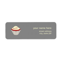 Rode Velvet Cupcake Adreslabel