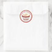 Rode Velvet Cupcake Gepersonaliseerde Keuken Label (Tas)