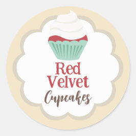 Rode Velvet Cupcake Scallop Label