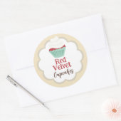 Rode Velvet Cupcake Scallop Label (Envelop)