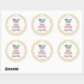 Rode Velvet Cupcake Scallop Label (Vel)