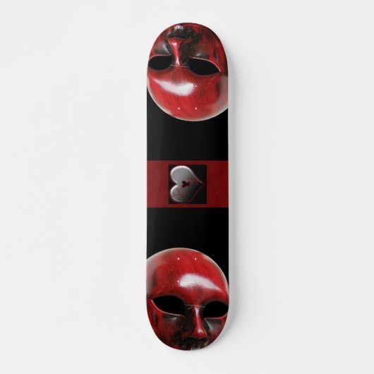 Rode Venetiaans Masker Skateboard (Voorkant)