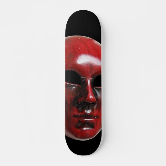 Rode Venetiaans Masker Skateboard (Voorkant)