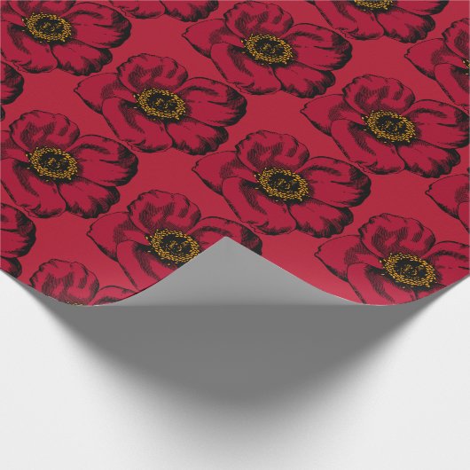 Rode ventilator cadeaupapier (Hoek)