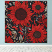 Rode ventilator canvas afdruk (Insitu (Houten vloer))