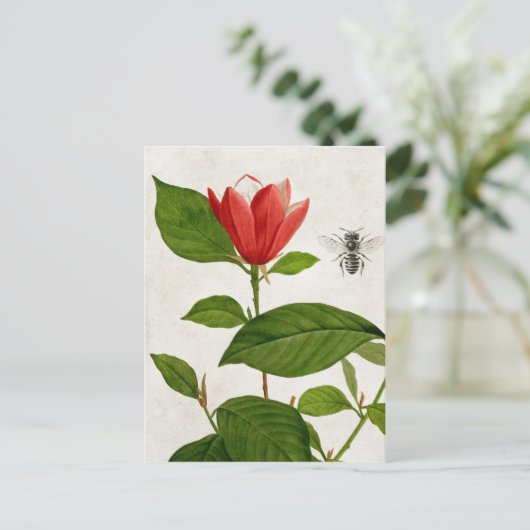  rode ventilator en bijen briefkaart (Staand voorkant)