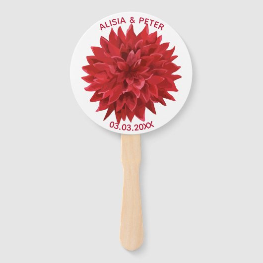 Rode ventilator handwaaier (Voorkant)