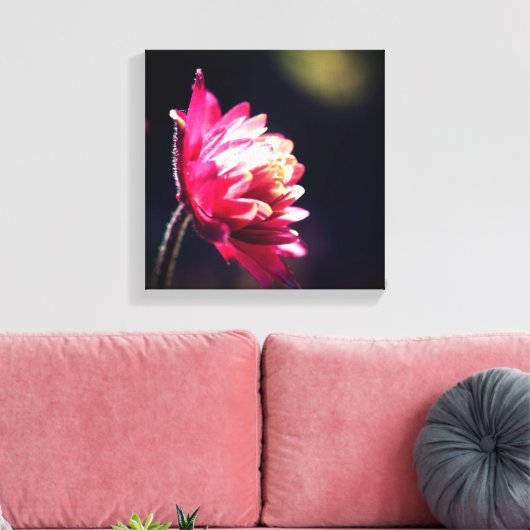 Rode ventilator in zonlicht dicht bij canvas afdruk (Insitu (Woonkamer))