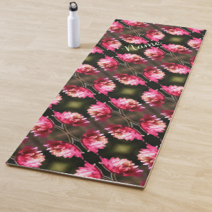 Rode ventilator in zonlicht patroon gepersonalisee yogamat