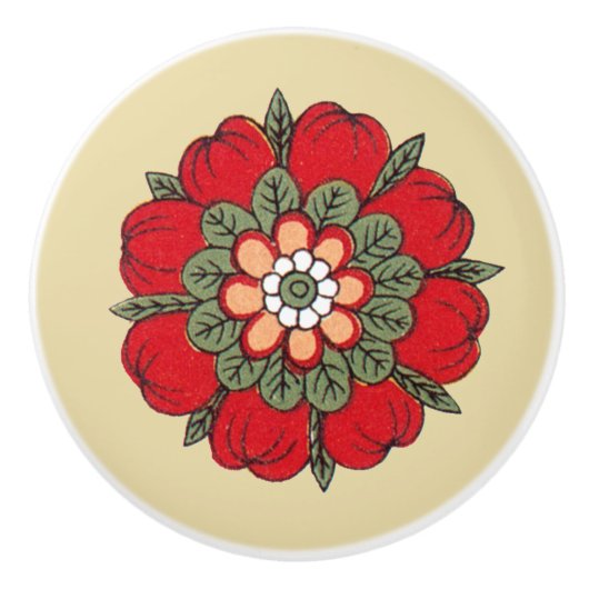  rode ventilator keramische knop (Voorkant)