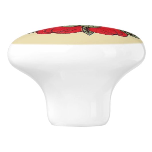  rode ventilator keramische knop (Zijkant)