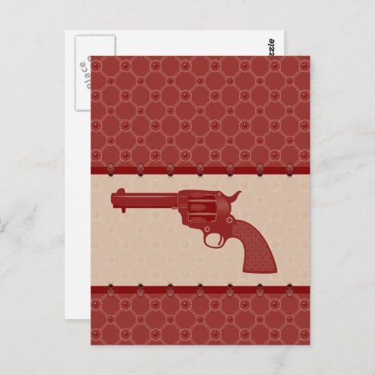 Rode ventilator Pistool Briefkaart (Voorkant / Achterkant)
