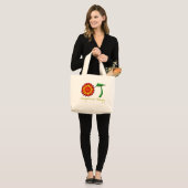 Rode ventilatorkracht grote tote bag (Voorkant (model))