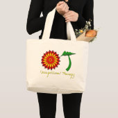 Rode ventilatorkracht grote tote bag (Voorkant (product))