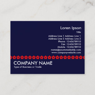 Rode ventilatorlijn - Navy Blue Visitekaartje