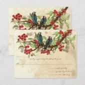 Rode ventilatortak  vogels weddenschap RSVP (Voorkant / Achterkant)