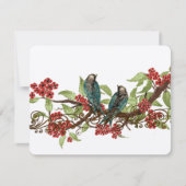 Rode ventilatortak  vogels weddenschap RSVP Kaartje (Voorkant)