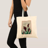 Rode ventilatorverf tote bag (Voorkant (product))