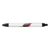 Rode veren pen met gouden penpunt (Voorkant)