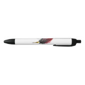 Rode veren pen met gouden penpunt (Bodem)