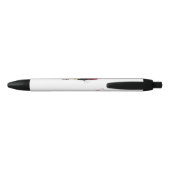 Rode veren pen met gouden penpunt (Achterkant)