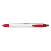 Rode veren pen met gouden penpunt (Achterkant)