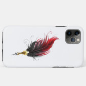 Rode veren pen met gouden penpunt Case-Mate iPhone case (Achterkant (horizontaal))