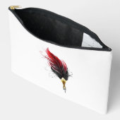 Rode veren pen met gouden penpunt etui (Open)