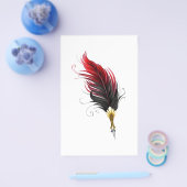 Rode veren pen met gouden penpunt flyer (Enkel)