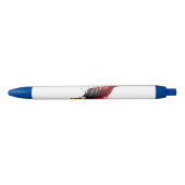 Rode veren pen met gouden punt (Voorkant)