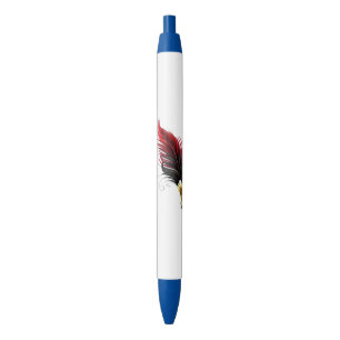 Rode veren pen met gouden punt