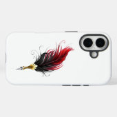 Rode veren pen met gouden punt Case-Mate iPhone case (Achterkant (horizontaal))