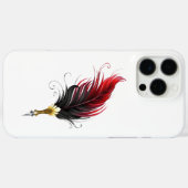 Rode veren pen met gouden punt Case-Mate iPhone case (Achterkant (horizontaal))