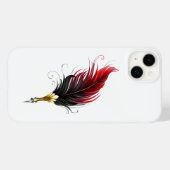 Rode veren pen met gouden punt Case-Mate iPhone case (Achterkant (horizontaal))