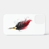 Rode veren pen met gouden punt Case-Mate iPhone case (Achterkant (horizontaal))