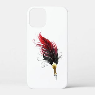 Rode veren pen met gouden punt Case-Mate iPhone case