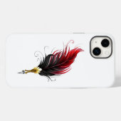 Rode veren pen met gouden punt Case-Mate iPhone case (Achterkant (horizontaal))
