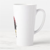 Rode veren pen met gouden punt latte mok (Rechts)