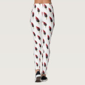 Rode veren pen met gouden punt leggings (Achterkant)