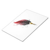 Rode veren pen met gouden punt notitieblok (Schuin)