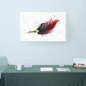 Rode veren pen met gouden punt spandoek (Beurs)