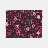 Rode verf afdrukken en Botten Fleece Deken (Voorkant (Horizontaal))