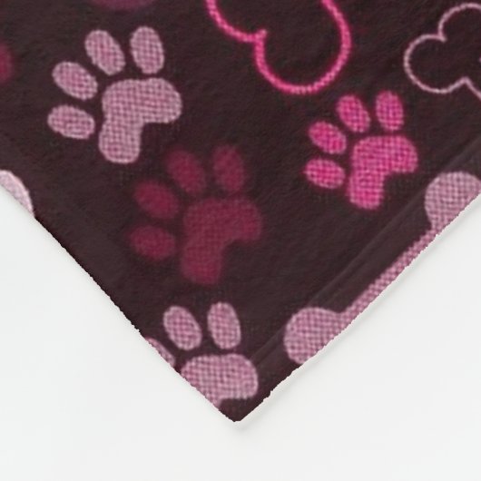 Rode verf afdrukken en Botten Fleece Deken (Hoek)