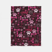 Rode verf afdrukken en Botten Fleece Deken (Voorkant)