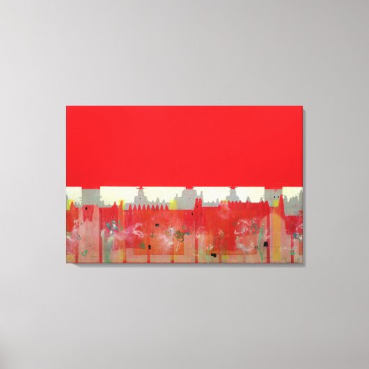 Rode verf canvas afdruk (Voorkant)